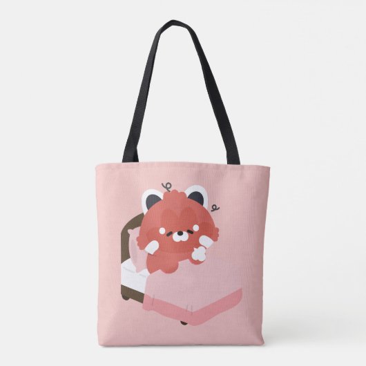 Tote Bag Panda roux mignon fatigué (Dos)