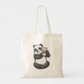 Tote Bag Panda with Coffee to go (Devant)