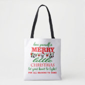Tote Bag Pandas de Noël personnalisés (Devant)
