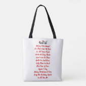 Tote Bag Pandas de Noël personnalisés (Dos)