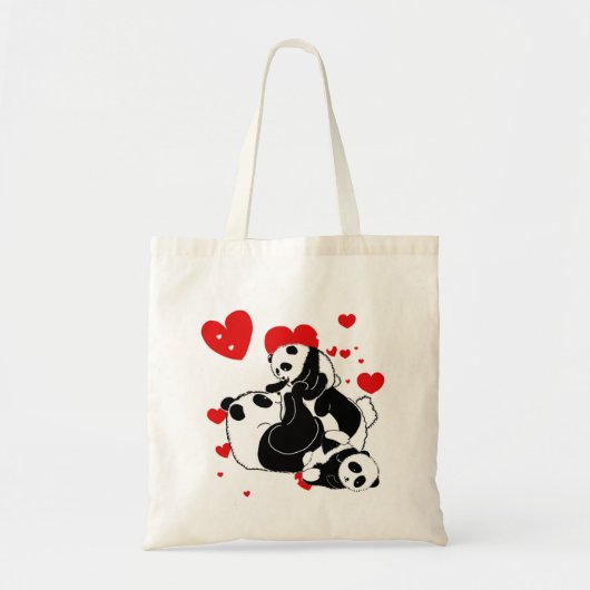 Tote Bag pandas "ours de panda" "bébé de panda bear" "kawai (Devant)