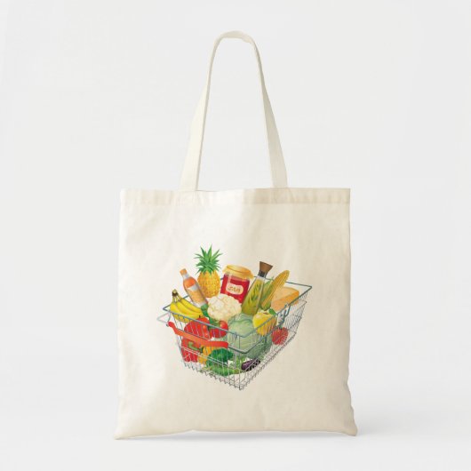 Tote Bag Panier d'achat supermarché (Devant)