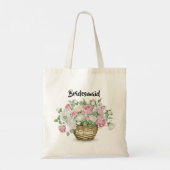 Tote Bag Panier de fleurs à l'aquarelle pour mariage de la  (Dos)