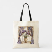 Tote Bag Panier de fleurs d'iris violettes (Dos)
