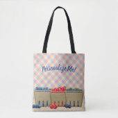 Tote Bag Panier de fruits framboise, bleuet, mûre (Devant)