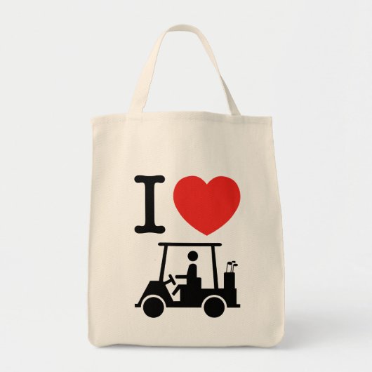 Tote Bag Panier de golf I Heart (Love) (Devant)