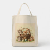 Tote Bag Panier de Pâques de Chatte-Printemps (Dos)