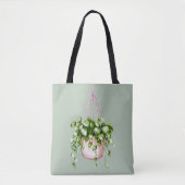 Tote Bag Panier suspendu Vert aquarelle (Devant)