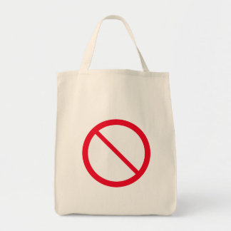 Tote Bag Panneau barre oblique inverse de l'interdiction gé