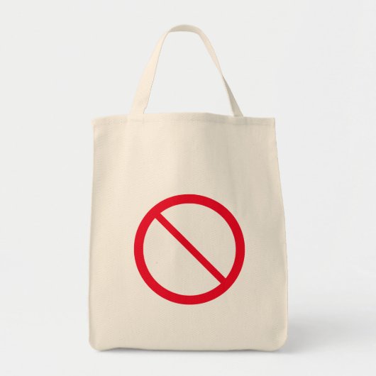 Tote Bag Panneau barre oblique inverse de l'interdiction gé (Devant)