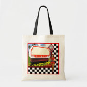 Tote Bag Panneau blanc les années 50 Retro Diner (Devant)