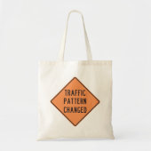 Tote Bag Panneau d'avertissement de modification du plan de (Devant)