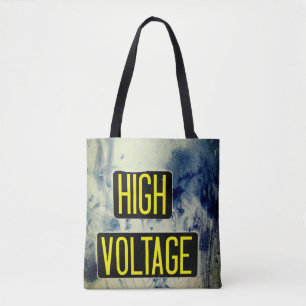 Tote Bag Panneau d'avertissement haute tension - FUNNY