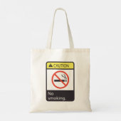 Tote Bag Panneau d'avertissement Interdiction de fumer (Dos)