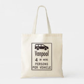 Tote Bag Panneau de covoiturage en van (Dos)