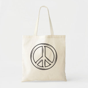 Tote Bag Panneau de Paix Doigts T-shirt Chemise de Paix Che