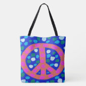 Tote Bag Panneau de Paix Orange bleu (Dos)