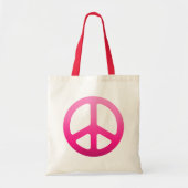 Tote Bag Panneau de paix rose (Devant)