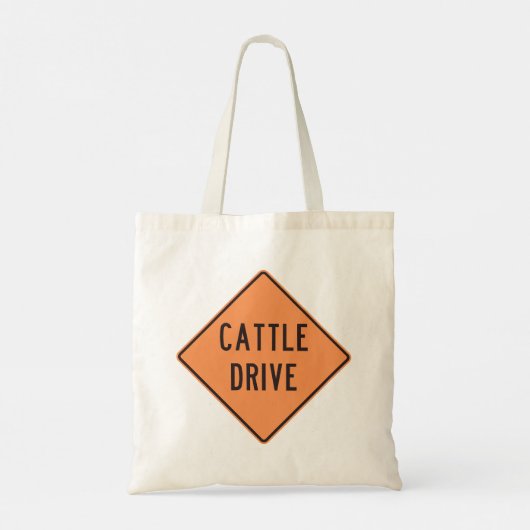 Tote Bag Panneau de route de Cattle Drive (Dos)