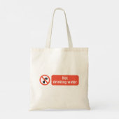 Tote Bag Panneau de sécurité pour eau non potable (Dos)