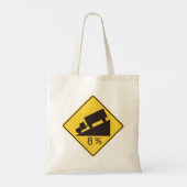 Tote Bag Panneau de signalisation de pente raide pour camio (Dos)