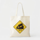 Tote Bag Panneau de signalisation de pente raide pour camio (Devant)