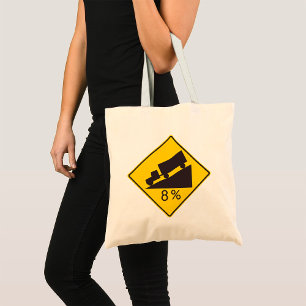 Tote Bag Panneau de signalisation de pente raide pour camio