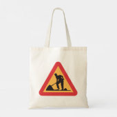 Tote Bag Panneau de signalisation routière Avertissement de (Dos)