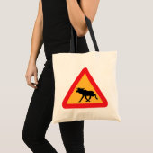 Tote Bag Panneau de signalisation suédois de l'orignal de p (Devant (produit))
