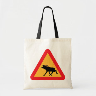 Tote Bag Panneau de signalisation suédois de l'orignal de p