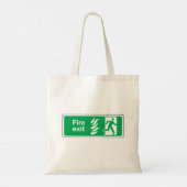 Tote Bag Panneau de sortie incendie (Dos)