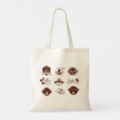 Tote Bag Panneau Étiquette de la cafétéria (Dos)