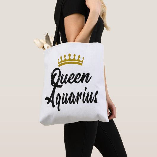 Tote Bag Panneau étoile Queen Aquarius Zodiac Horoscope (De près)