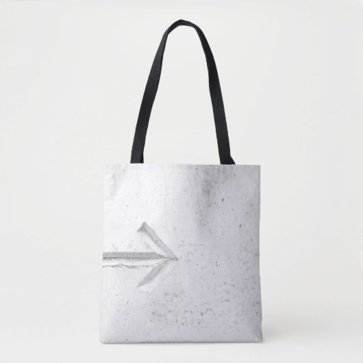 Tote Bag Panneau flèche droite sur le mur (Devant)