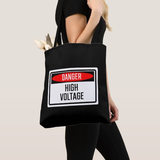 Tote Bag Panneau haute tension danger (De près)