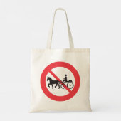 Tote Bag Panneau Pas de Véhicules Attelés (Dos)
