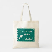 Tote Bag Panneau routier de la chaîne vers le haut (Dos)