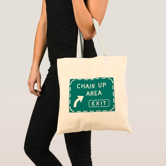 Tote Bag Panneau routier de la chaîne vers le haut
