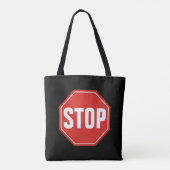 Tote Bag Panneau STOP (Dos)