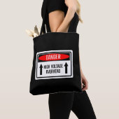 Tote Bag Panneau supérieur haute tension en danger (De près)