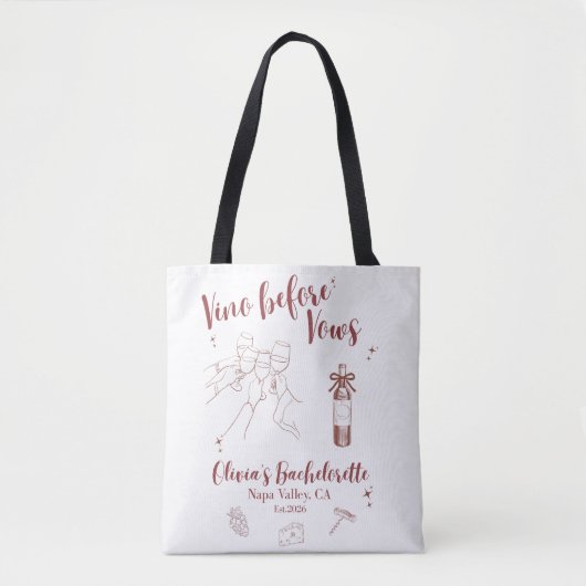 Tote Bag Panneau Vino Before Vows (Devant)