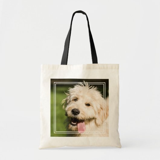 Tote Bag Panneaux de chiot Goldendoodle (Devant)