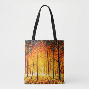 Tote Bag Panorama orange automne ensoleillé chaude ruelle d