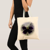 Tote Bag Pansement pourpre et blanc (Devant (produit))