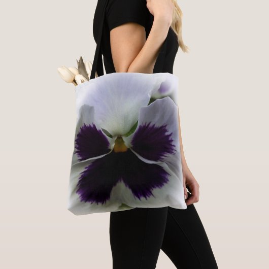 Tote Bag Pansement pourpre et blanc (De près)