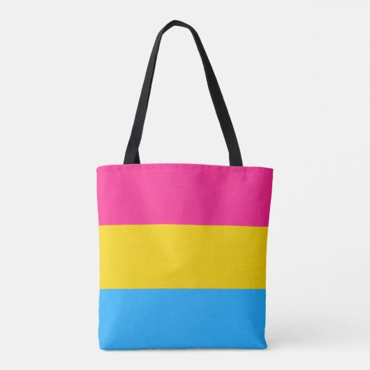 Tote Bag Pansexuality pride flag with text (Dos)