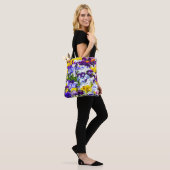 Tote Bag Pansies (Sur le modèle)