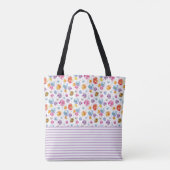 Tote Bag Pansies aquarelle motif floral illustration (Dos)