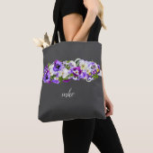 Tote Bag Pansies colorées Fourre-tout (De près)