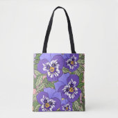 Tote Bag Pansies de chiots (Devant)